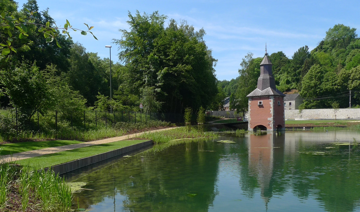L'étang du colombier de l'abbaye de Floreffe rénové